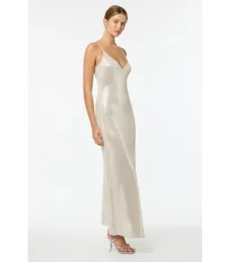 Manning Cartell High Voltage Slip Maxi Dress Nude Silver Size AU 6 for rent on The Volte - image 2