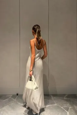 Manning Cartell High Voltage Slip Maxi Dress Nude Silver Size AU 6 for rent on The Volte - image 2