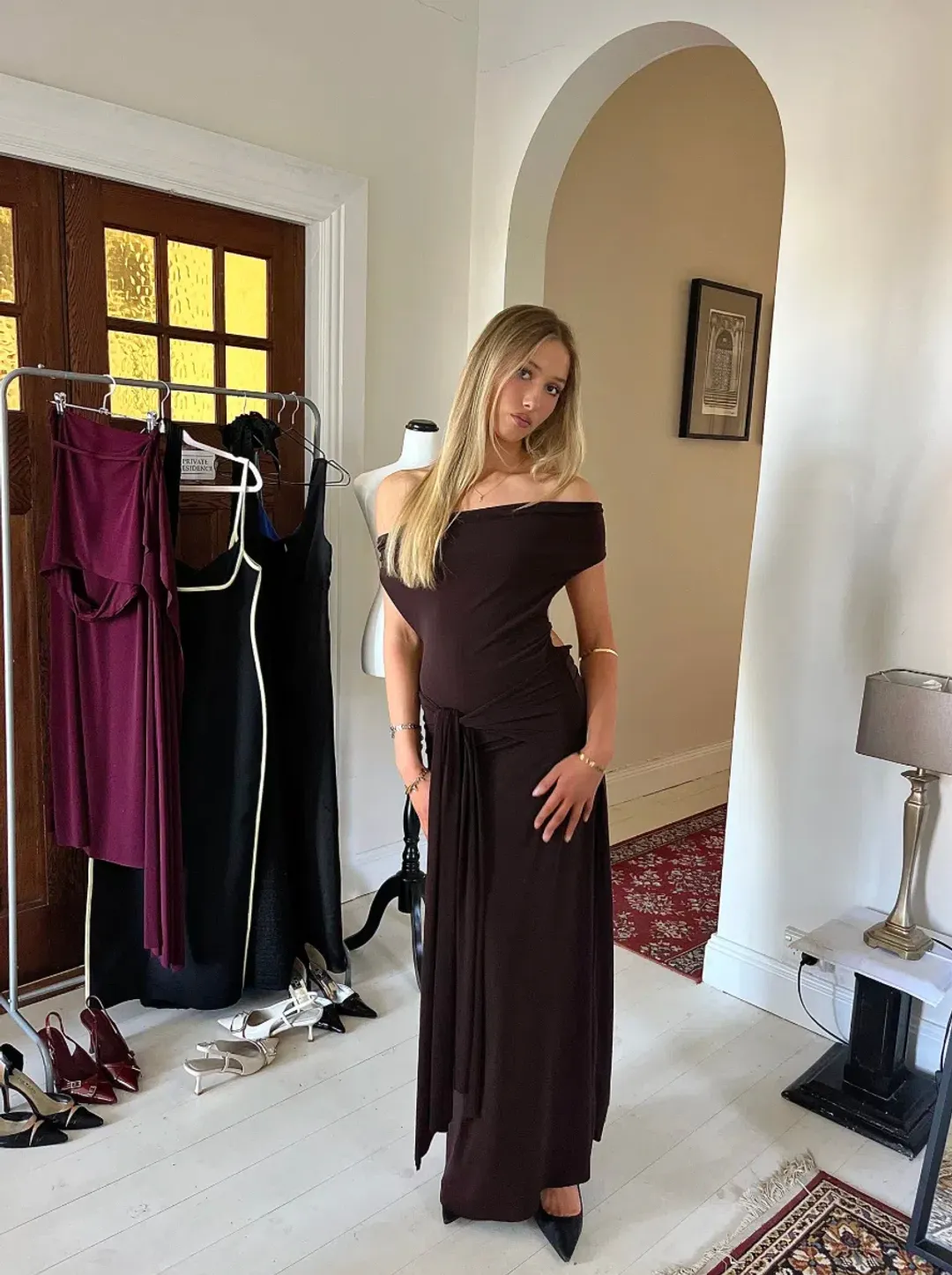 LaMarie Nadia Maxi Dress Brown Size S / AU 8 for rent on The Volte - main image