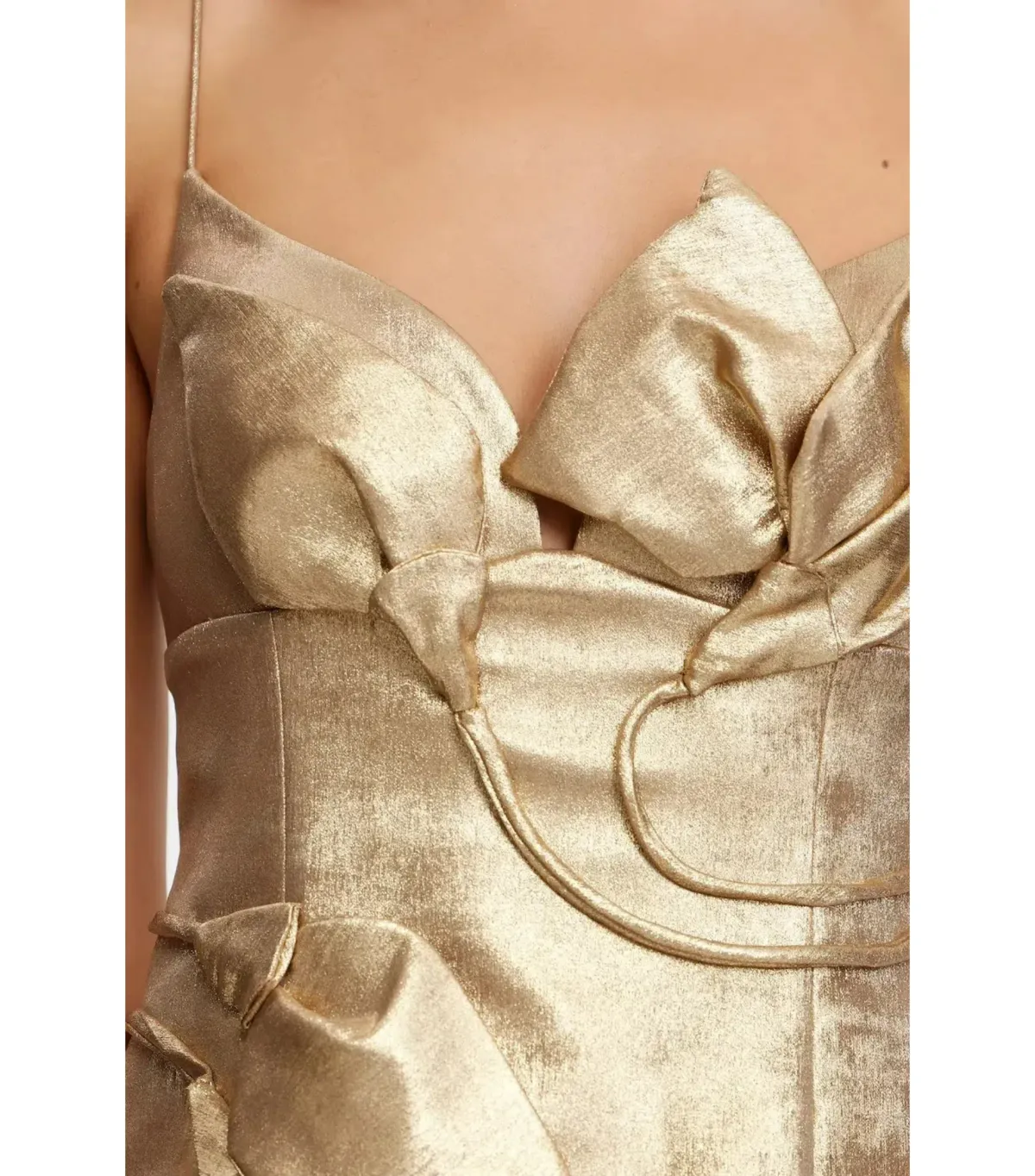 Acler Hillsome Mini Dress Gold Size AU 12 - Image 4