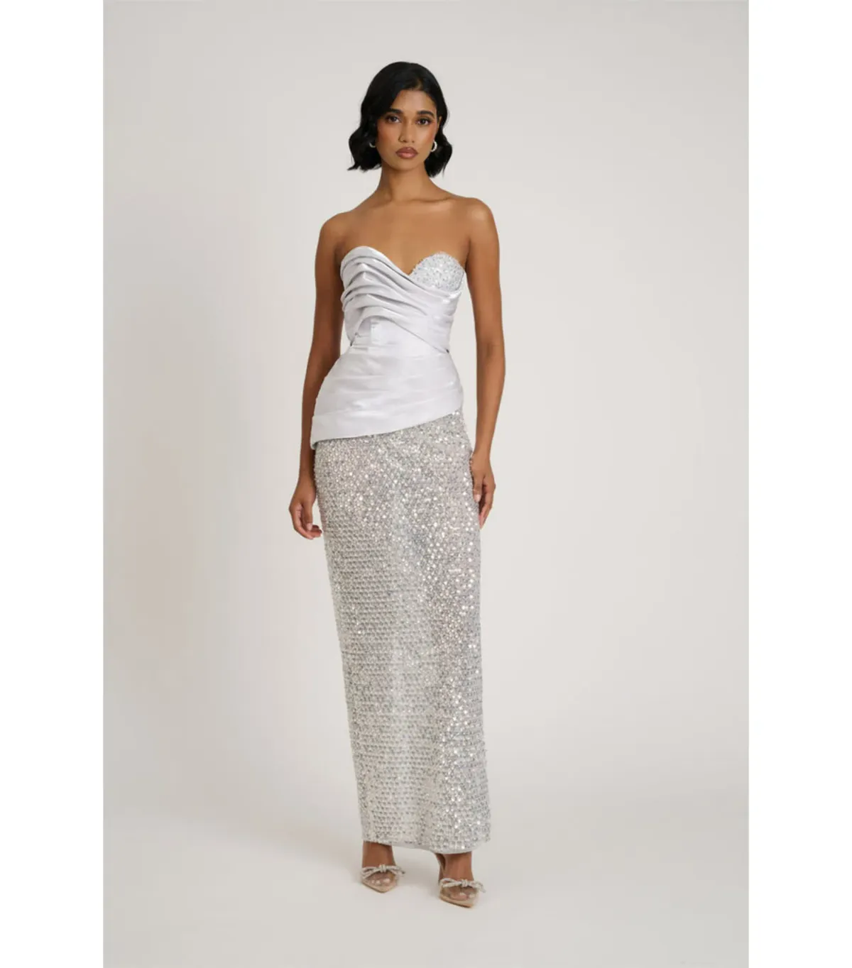 Eliya The Label Gia Maxi Gown Silver Size XS / AU 6 - Image 4