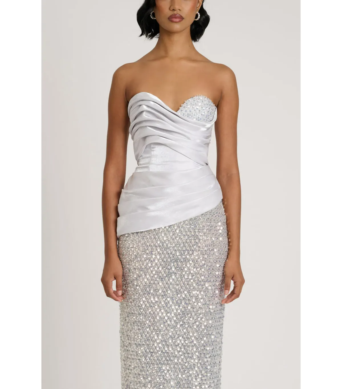 Eliya The Label Gia Maxi Gown Silver Size XS / AU 6 - Image 3