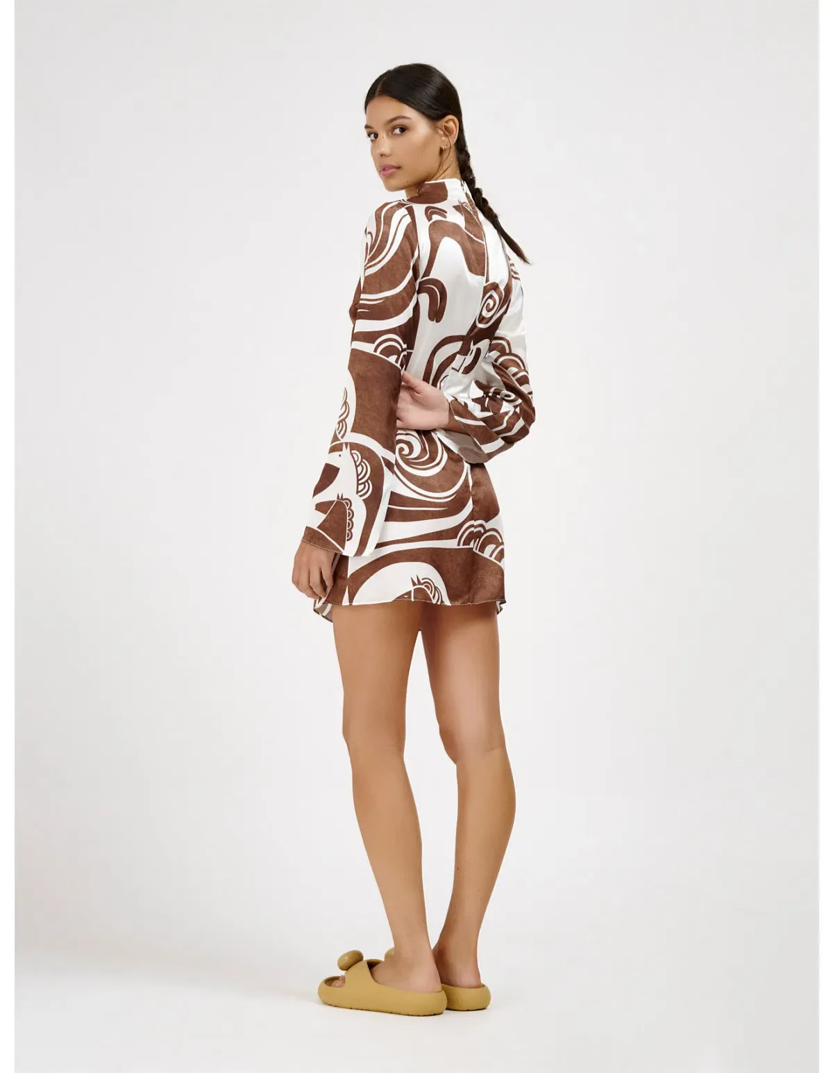 Roame Fargo Mini Dress Chestnut Size 1 / AU 8 - Image 3
