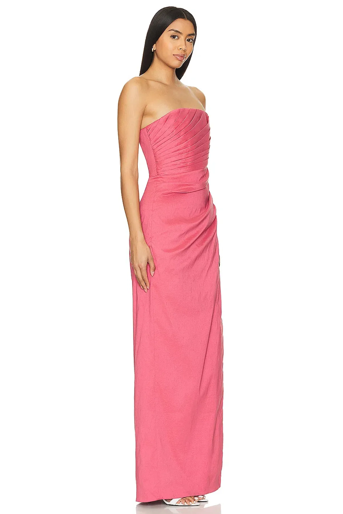 Rachel Gilbert Strapless Maxi Dress Rose Size AU 6 for rent on The Volte - main image