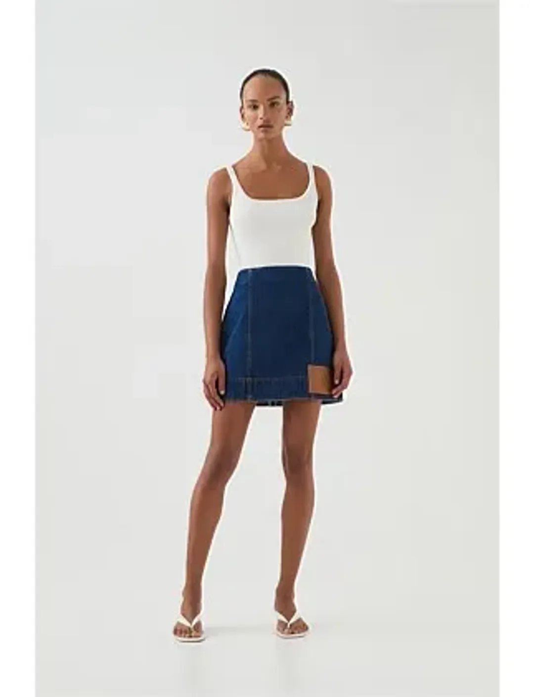 Aje Carmen Denim Mini Skirt Denim Size 6 for rent on The Volte - main image