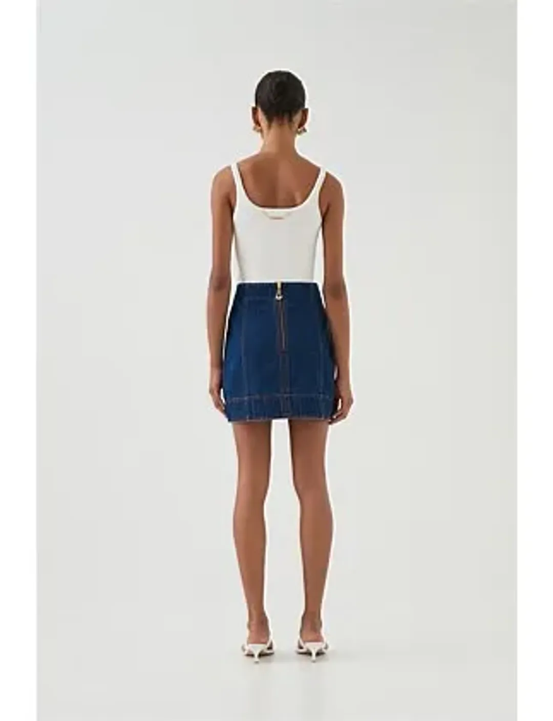 Aje Carmen Denim Mini Skirt Denim Size 6 for rent on The Volte - main image