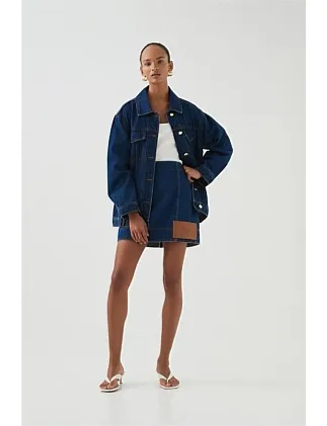 Aje Carmen Denim Mini Skirt Denim Size 6 for rent on The Volte - main image