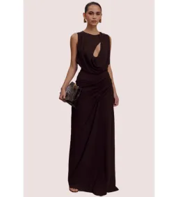 Meshki Oria Maxi Gown In Coco Brown Size 18 for rent on The Volte - image 1