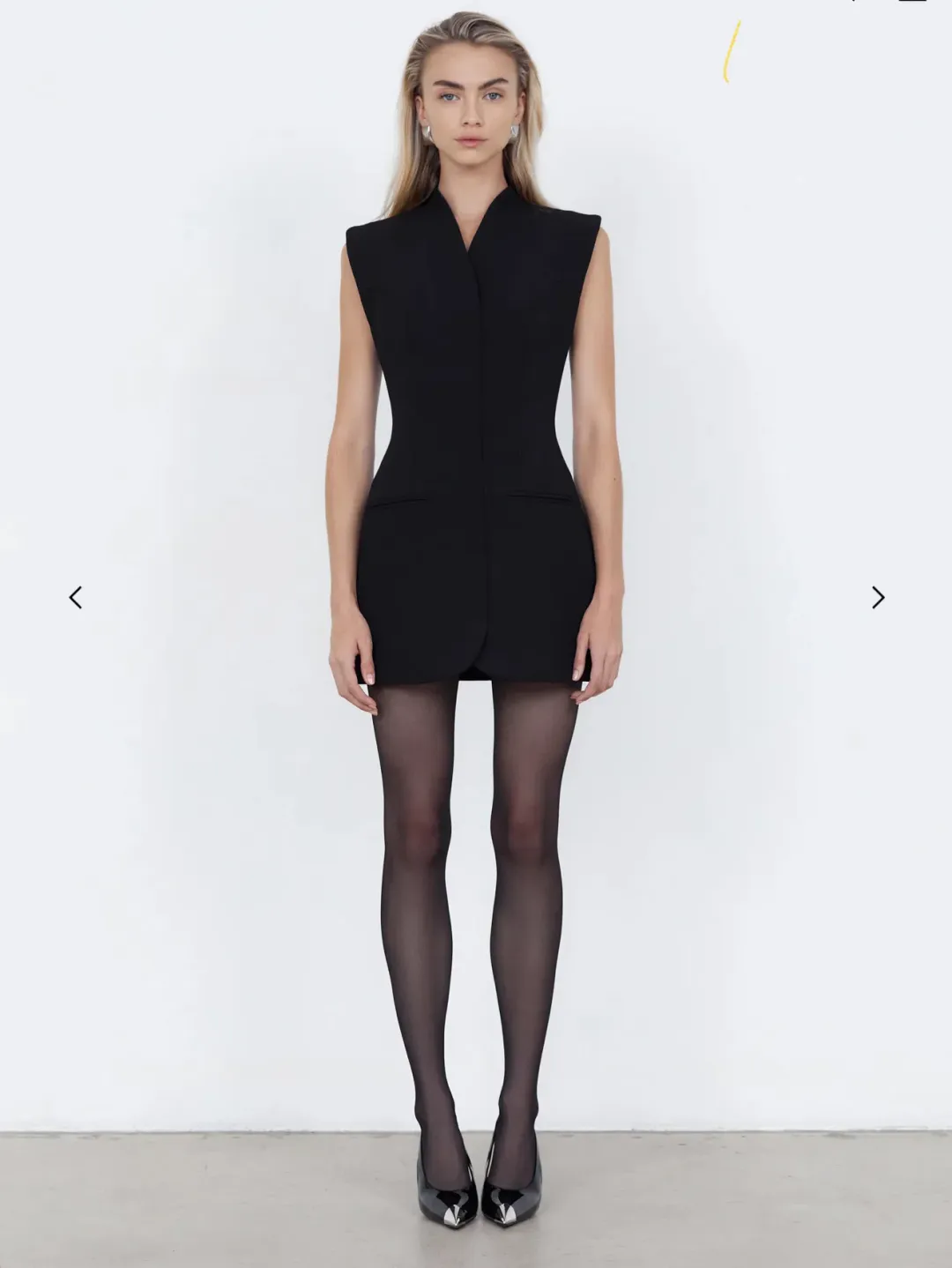 The Cross Mini Dress Black Size 16 for rent on The Volte - main image