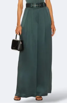 Zimmermann Espionage Silk Tuck Pants Forest Green AU 8 / 0 for rent on The Volte - image 1