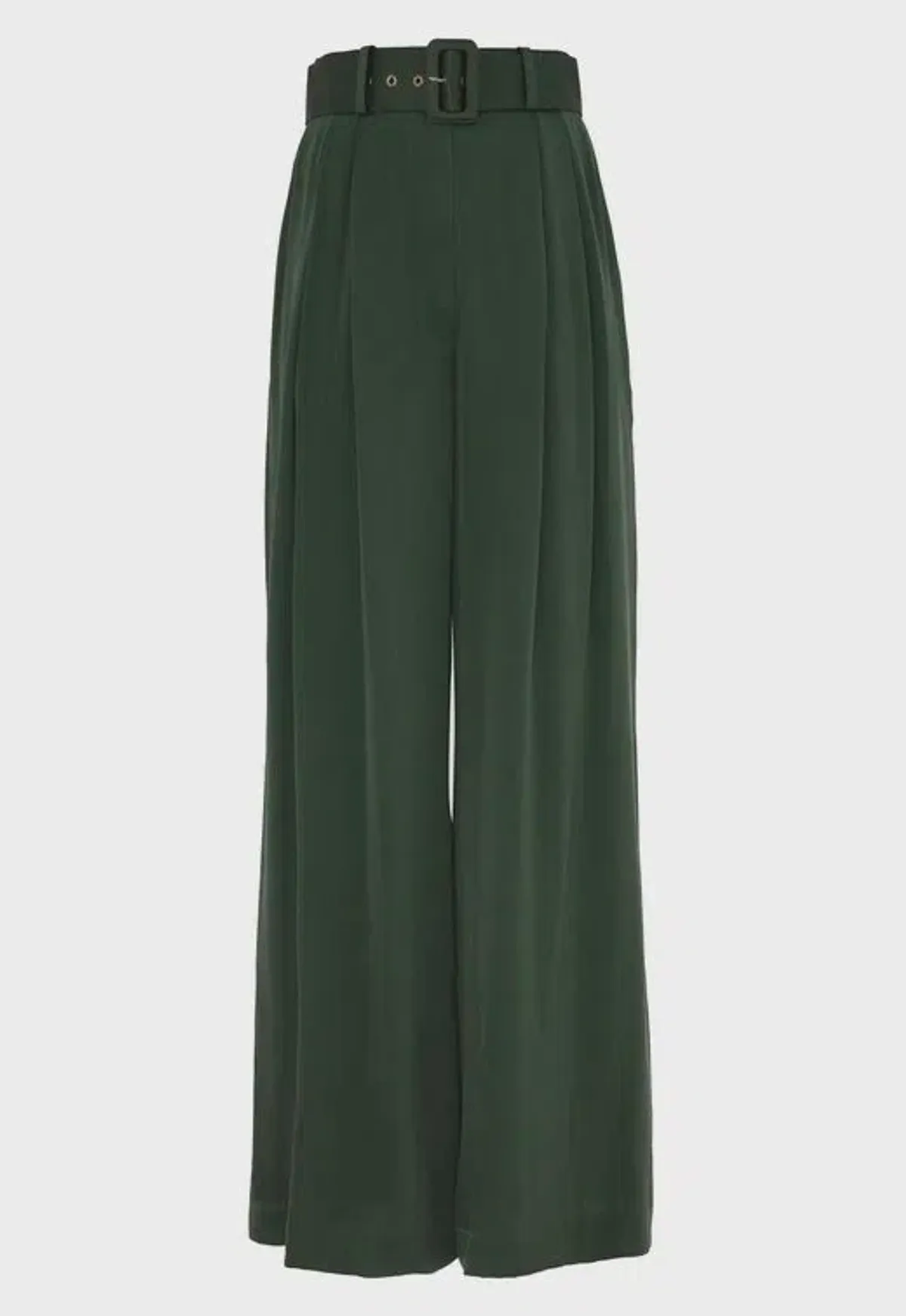 Zimmermann Espionage Silk Tuck Pants Forest Green Size 0 / AU 8 - Image 4