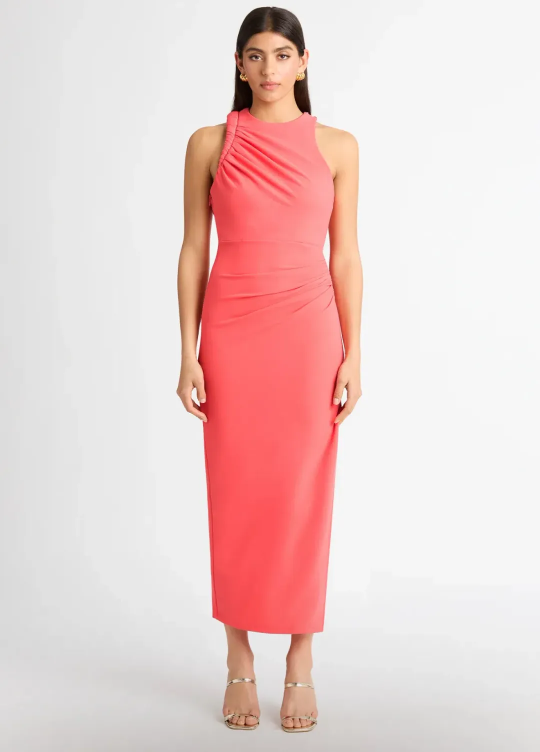 Sheike Portland Midi Dress Peach Size 18 for rent on The Volte - main image