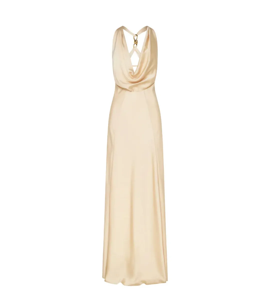 Manning Cartell Charmed Cowl Slip Maxi Dress Champagne Size AU 4 for rent on The Volte - main image
