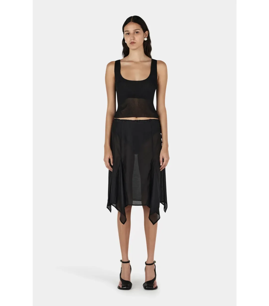 Hansen and Gretel Miller Knee Length Skirt Black Size AU 6 for rent on The Volte - main image