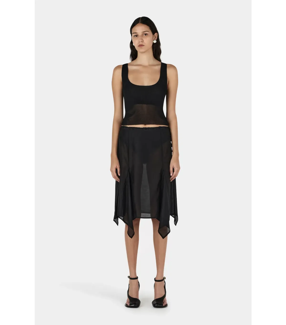 Hansen and Gretel Miller Knee Length Skirt Black Size AU 6 for rent on The Volte - main image