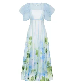 Aje Clementine Midi Dress Blue Hydrangea Size AU 16 for rent on The Volte - image 5