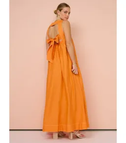 Hansen & Gretel Paloma Maxi Dress Tangerine Size AU 16 for rent on The Volte - image 3