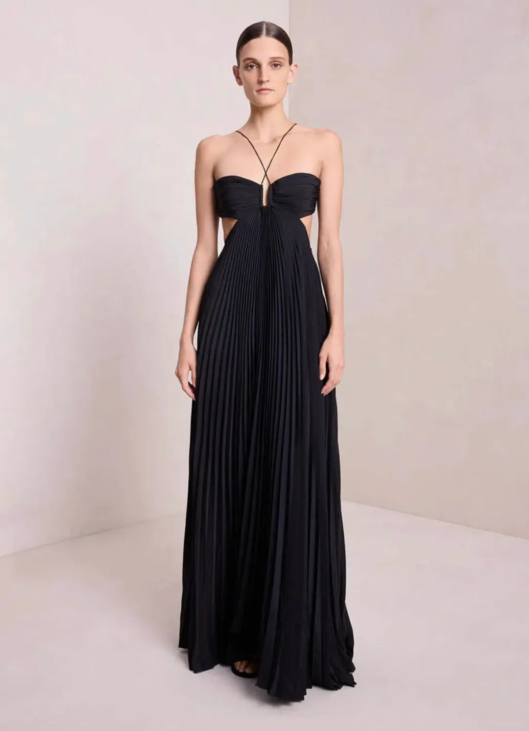 A.L.C Moira Maxi Dress Black Size AU 8 for rent on The Volte - main image