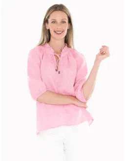 Jump Ruffle Neck Top Flamingo Size AU 16 for rent on The Volte - image 4
