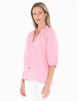 Jump Ruffle Neck Top Flamingo Size AU 16 for rent on The Volte - image 2