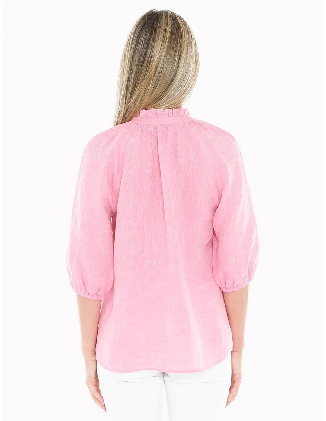 Jump Ruffle Neck Top Flamingo Size AU 16 for rent on The Volte - main image