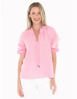 Jump Ruffle Neck Top Flamingo Size AU 16 for rent on The Volte - image 5