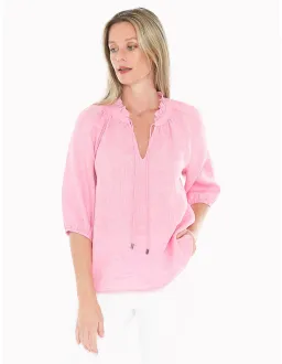 Jump Ruffle Neck Top Flamingo Size AU 16 for rent on The Volte - image 3