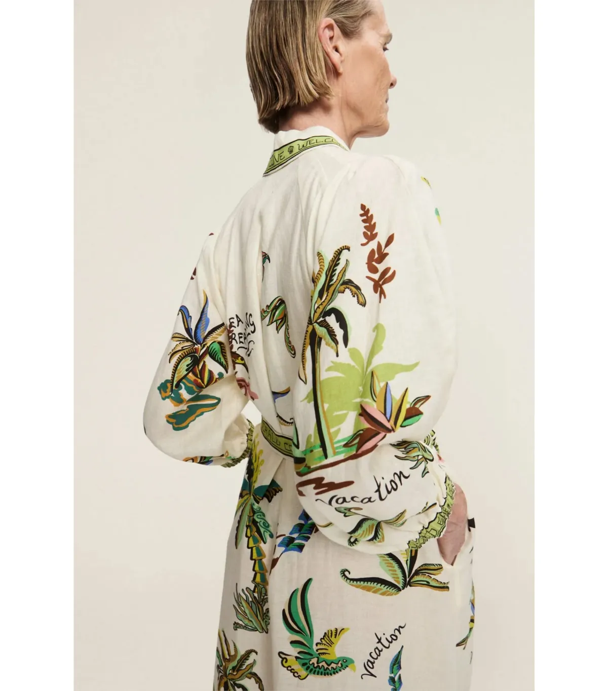 Alemais Day Dream Linen Midi Shirtdress Print Size AU 8 - Image 3