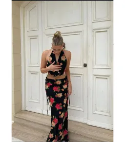Vdm The Label Romy Top and Evvy Skirt Set in Camellia Size AU 10 for rent on The Volte - image 1