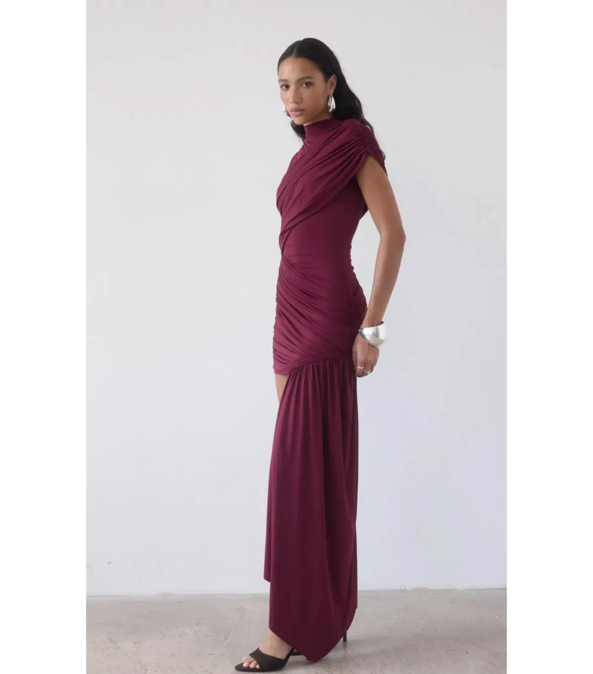 De La Vali Ravenna Mini Dress in Earth Spandex Jersey Size AU 8 - Image 2
