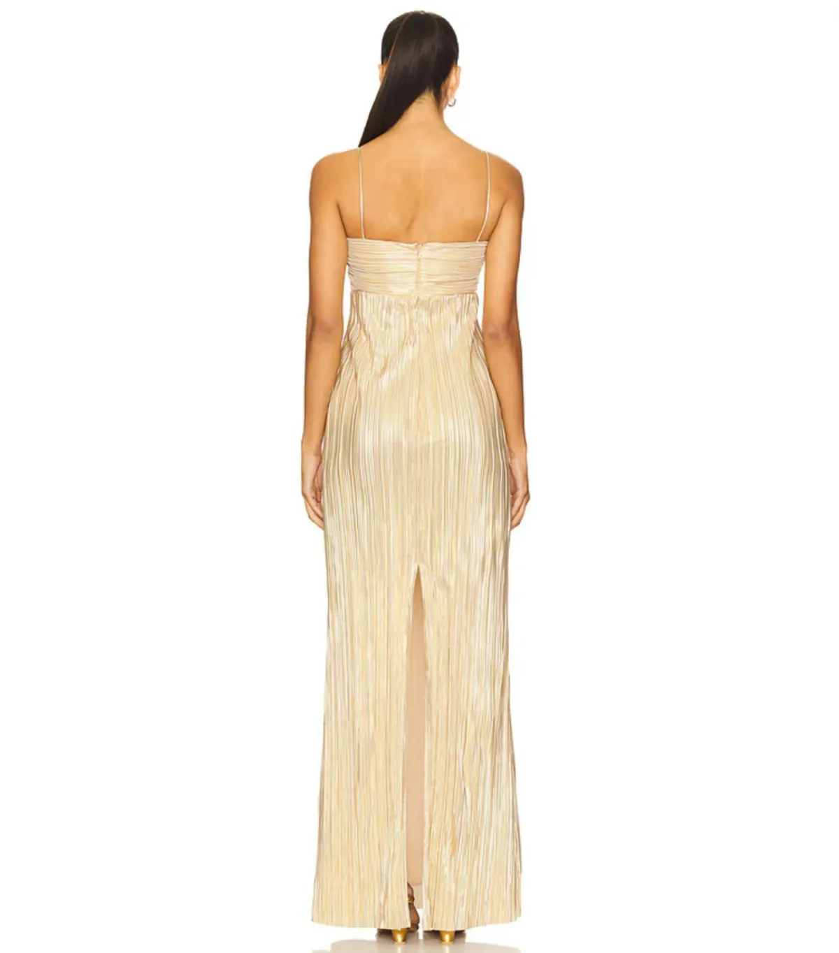 Lovers + Friends May Maxi Gown Gold Size AU 6 - Image 3