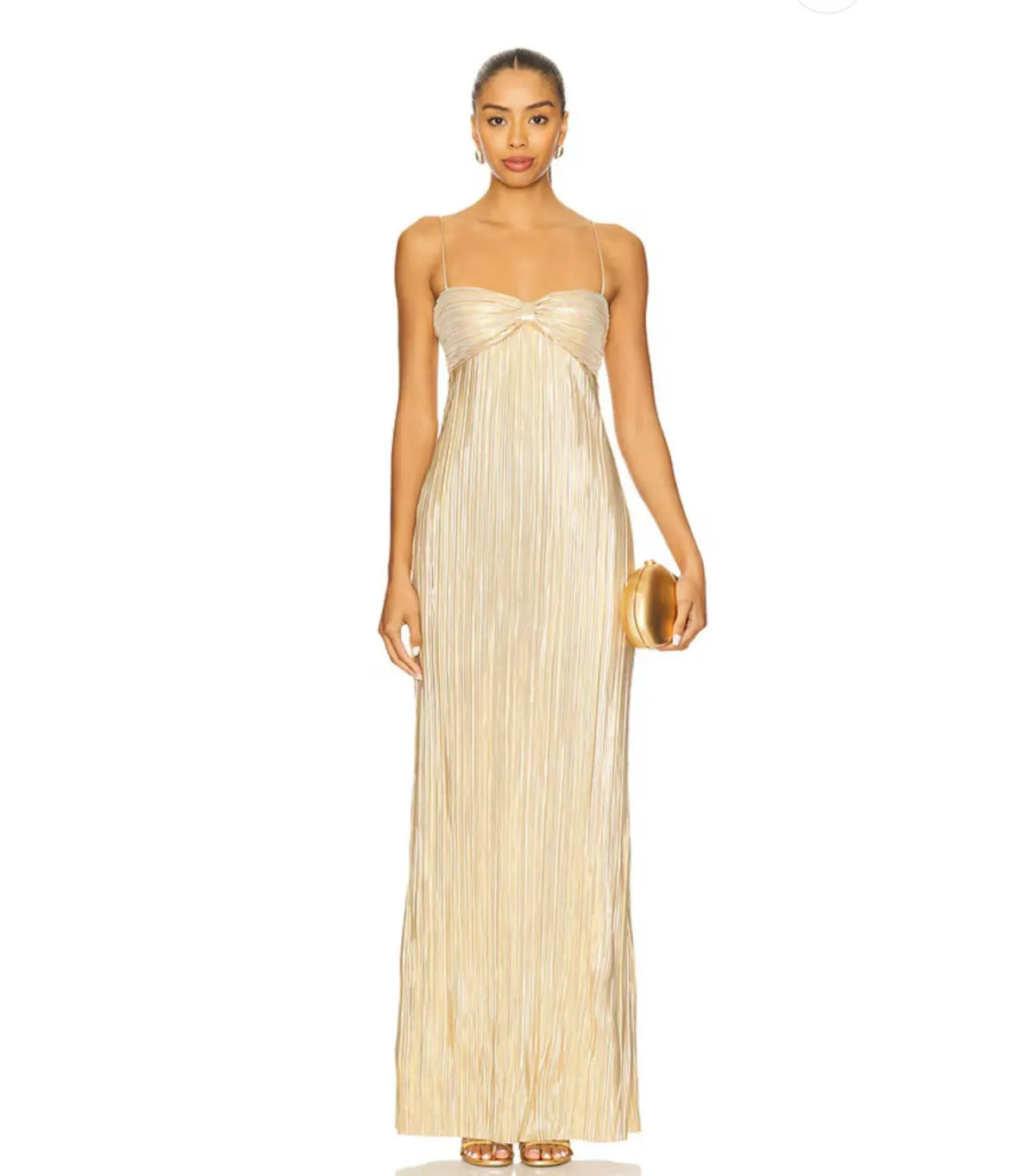 Lovers + Friends May Maxi Gown Gold Size AU 6 - Image 2