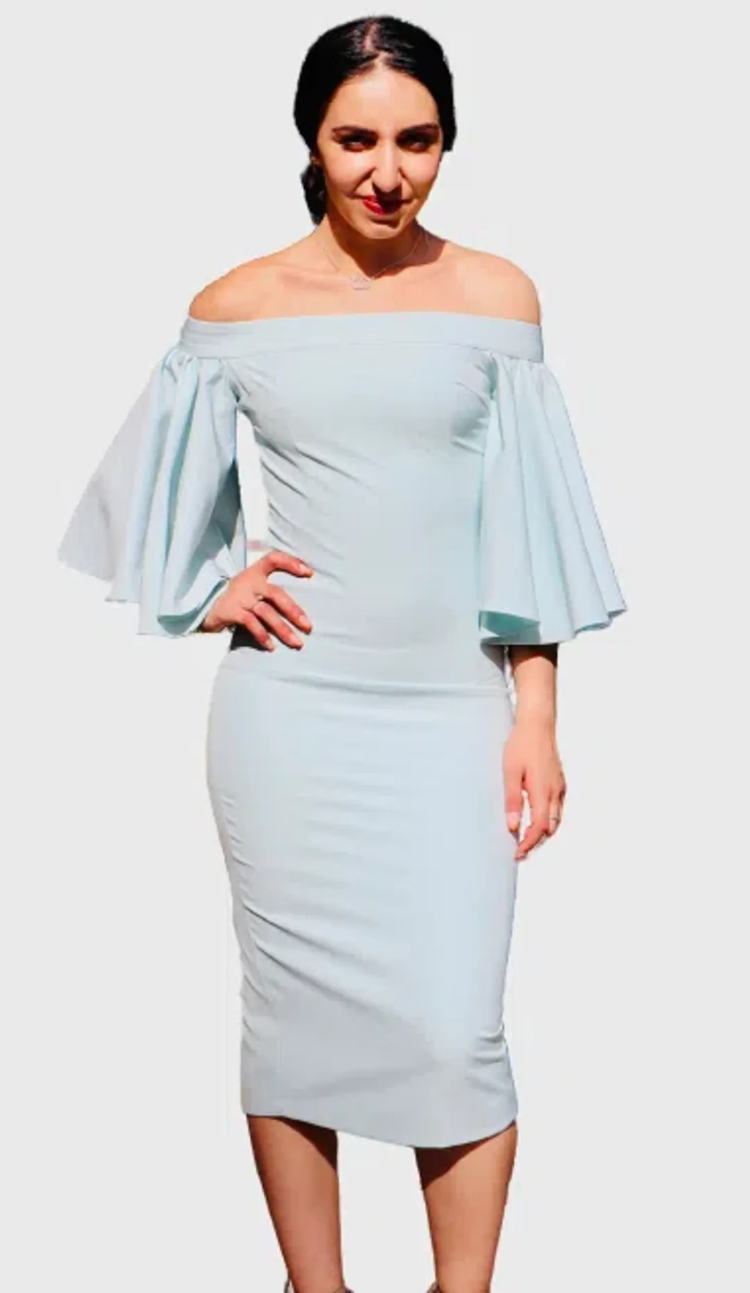Mossman Flare Off the Shoulder Dress Mint Size 6 for rent on The Volte - main image