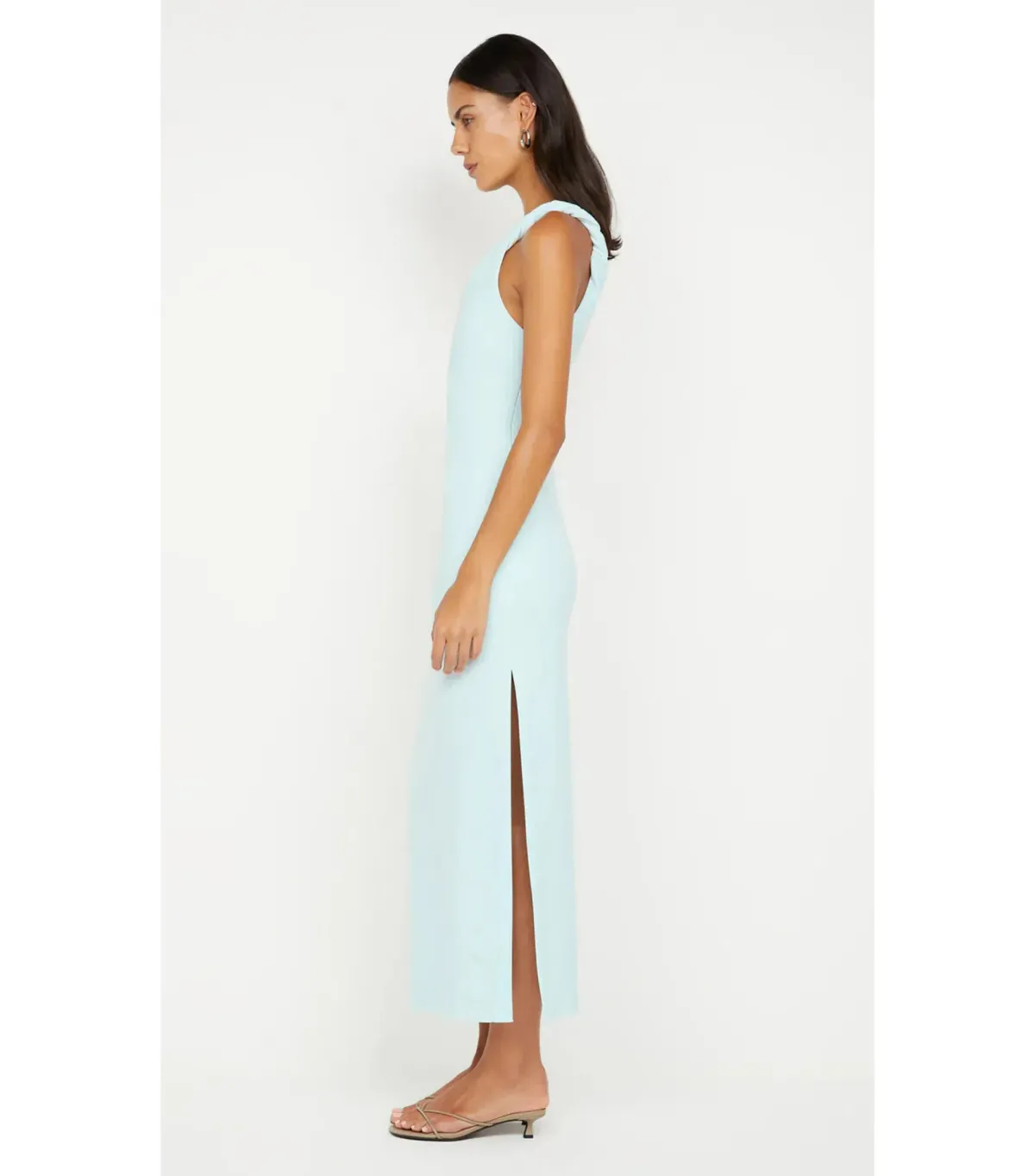 Bec & Bridge Ariven Asym Midi Dress Arctic Blue Size AU 14 - Image 2