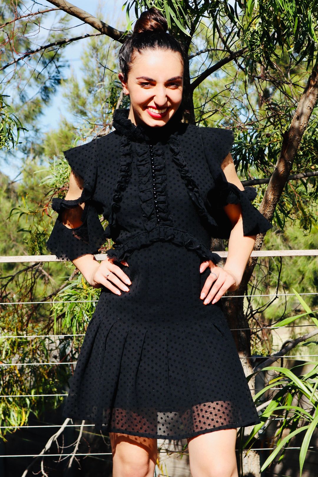 Mossman She Spotted Me Dress Black Size 8 for rent on The Volte - main image