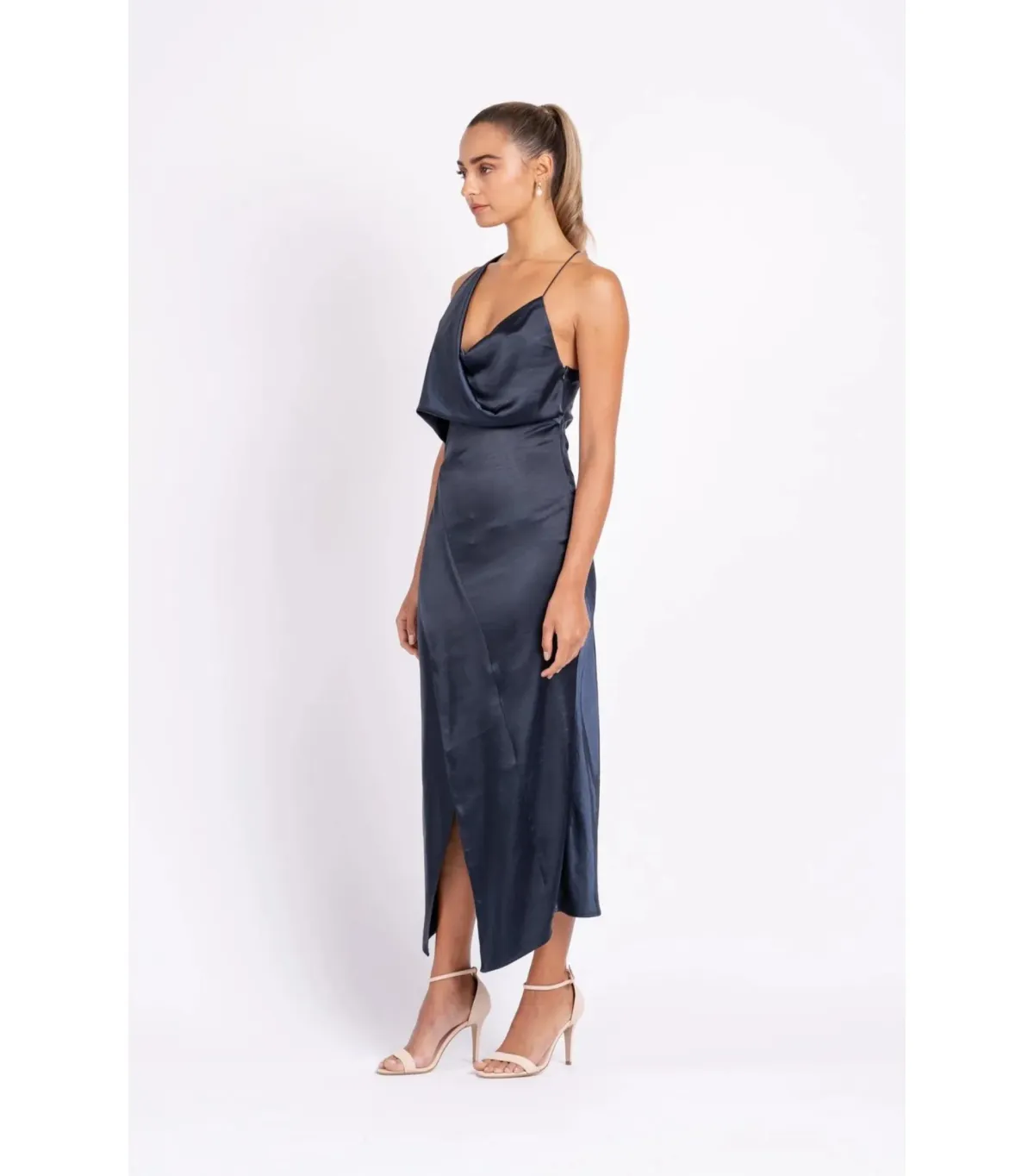 One Fell Swoop Muse Midi Dress Navy Size AU 10 - Image 3