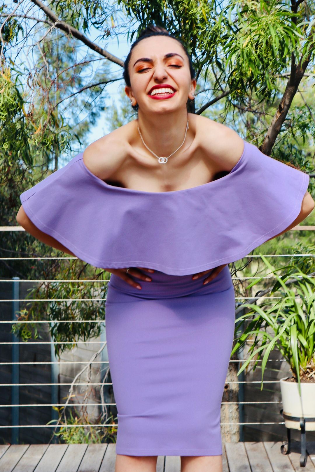 Mossman Kiss and Tell Dress Lilac Size 6 for rent on The Volte - main image