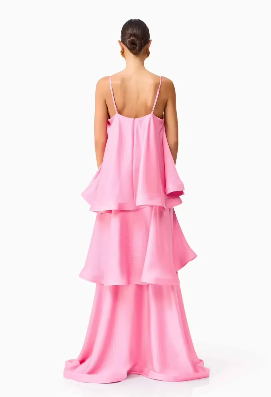 Elliatt Tilly Tiered Maxi Dress in Pink Size XS / AU 6 for rent on The Volte - main image