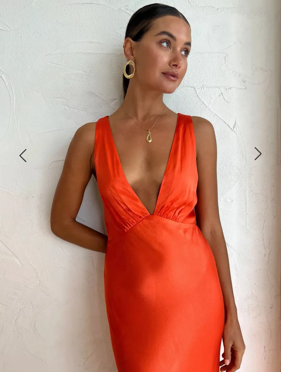 Shona Joy Milo Plunged Cross Back Midi Dress Red Size 10 for rent on The Volte - main image