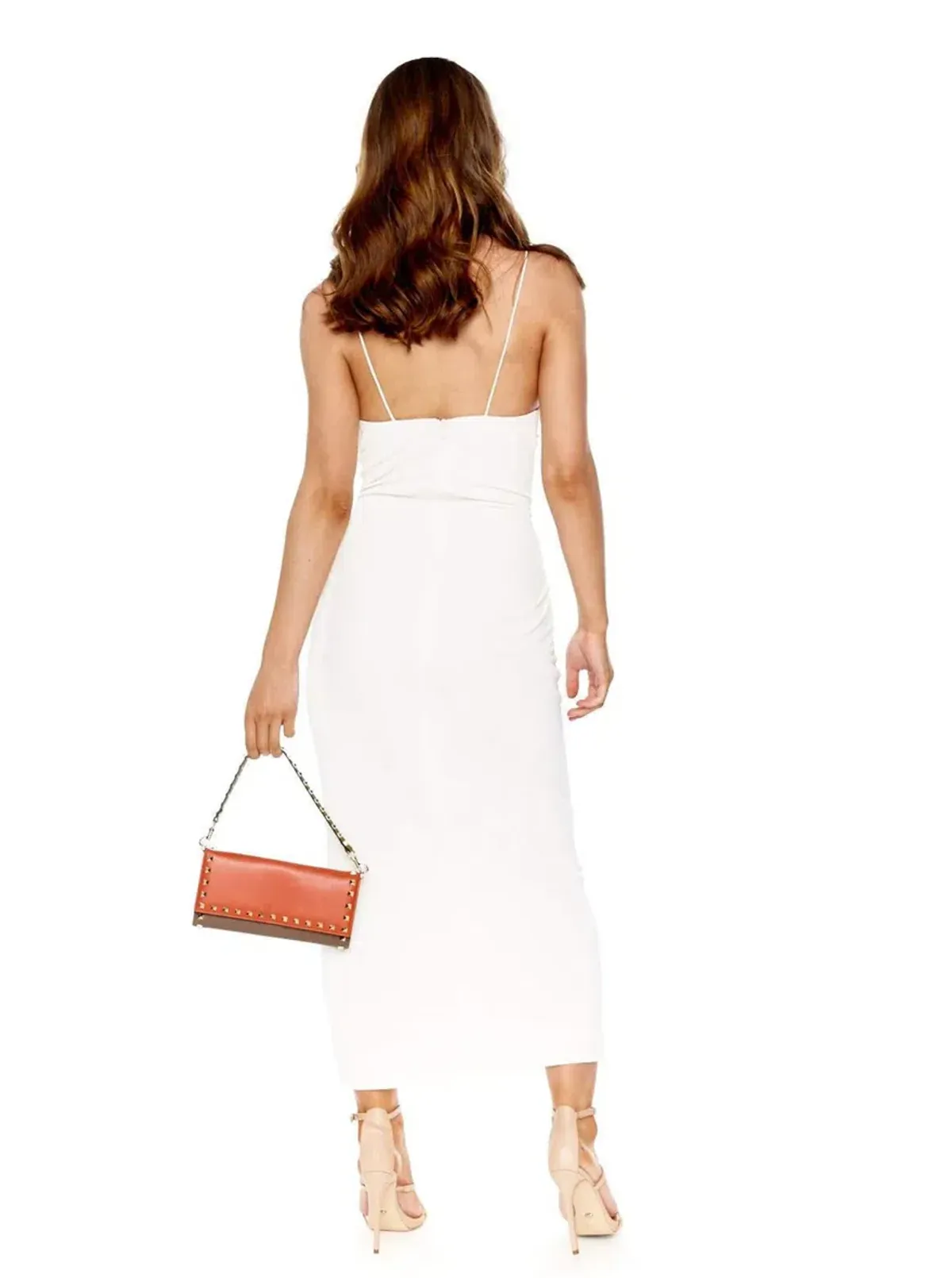 Dion Lee Viscose Pierced Jersey Dress in Ivory Size 12 - Image 2