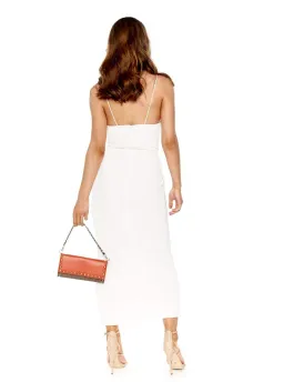 Dion Lee Viscose Pierced Jersey Dress in Ivory Size 8 for rent on The Volte - image 2