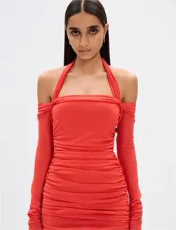 Misha The Sonnet Mini Dress In Grenadine Size 10 for rent on The Volte - image 2