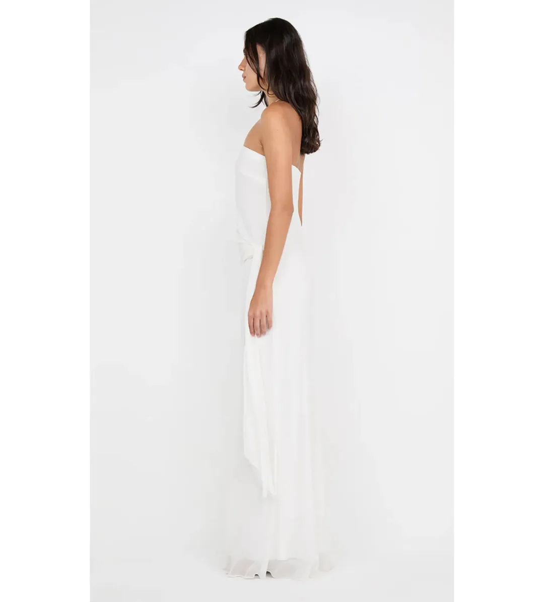 Bec & Bridge Soneva Strapless Maxi Dress Ivory Size AU 8 for rent on The Volte - main image