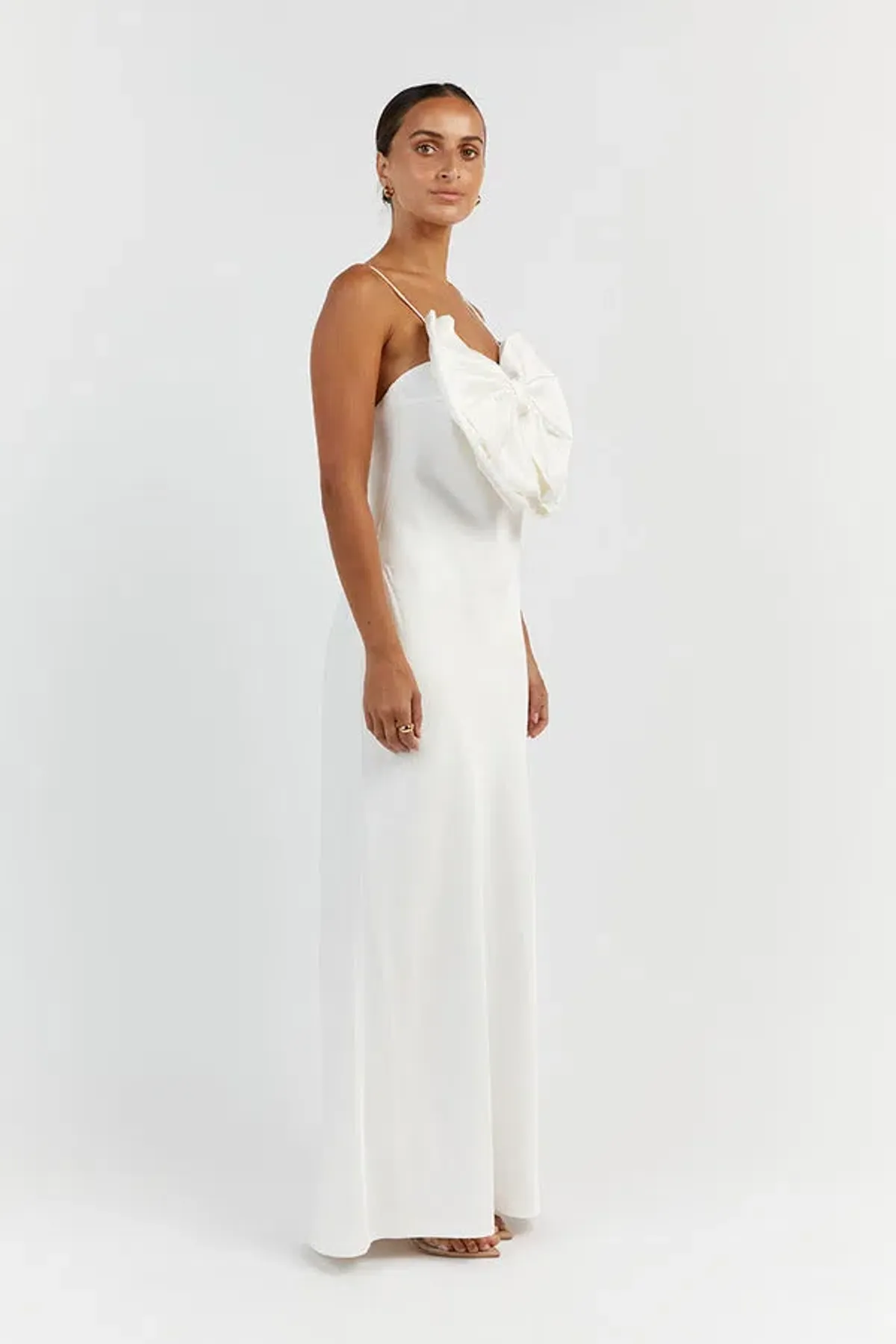 DISSH Aisle White Front Bow Midi Dress Size AU8 - Image 2