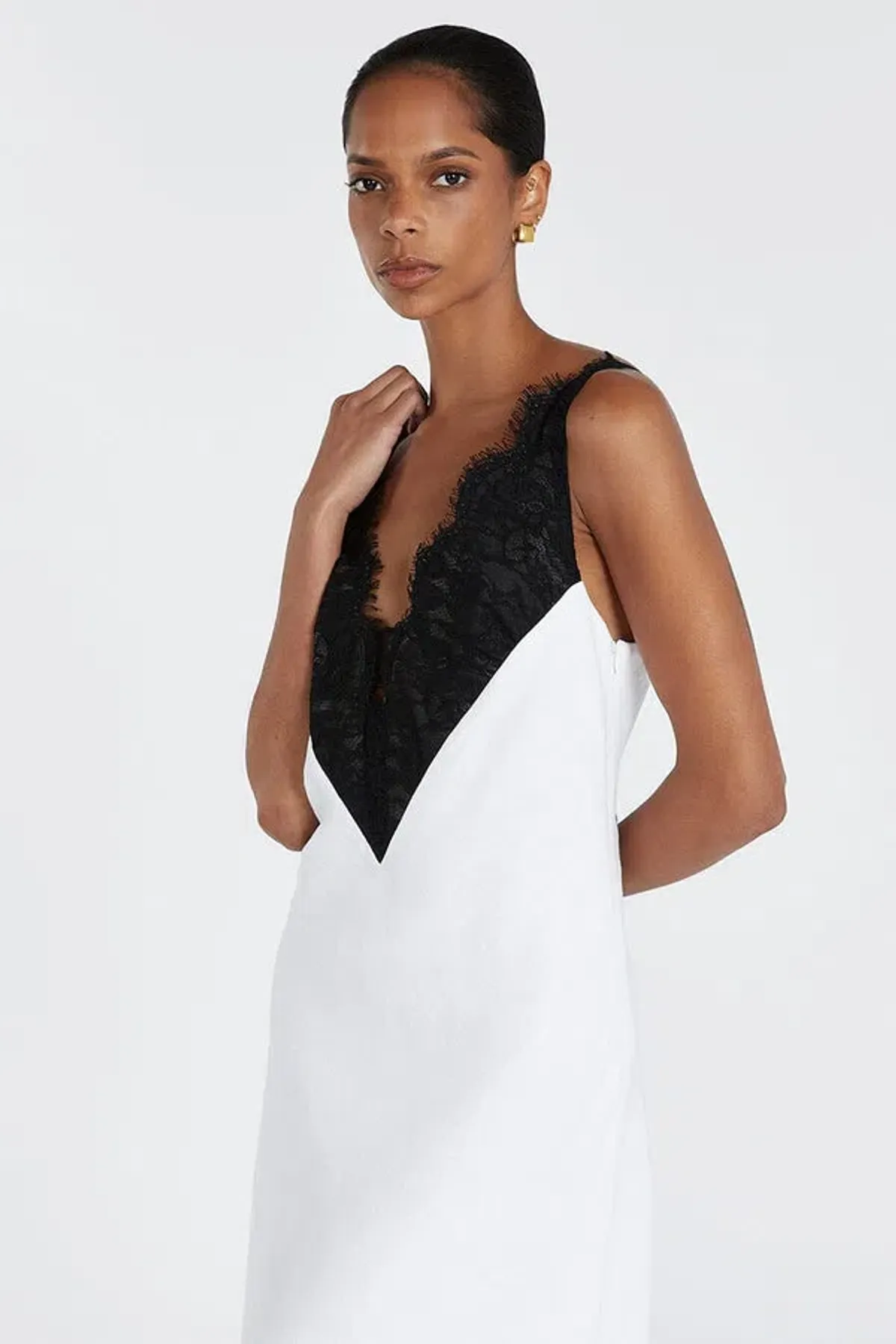 DISSH Hazel White Lace Linen Midi Dress Size AU10 - Image 2