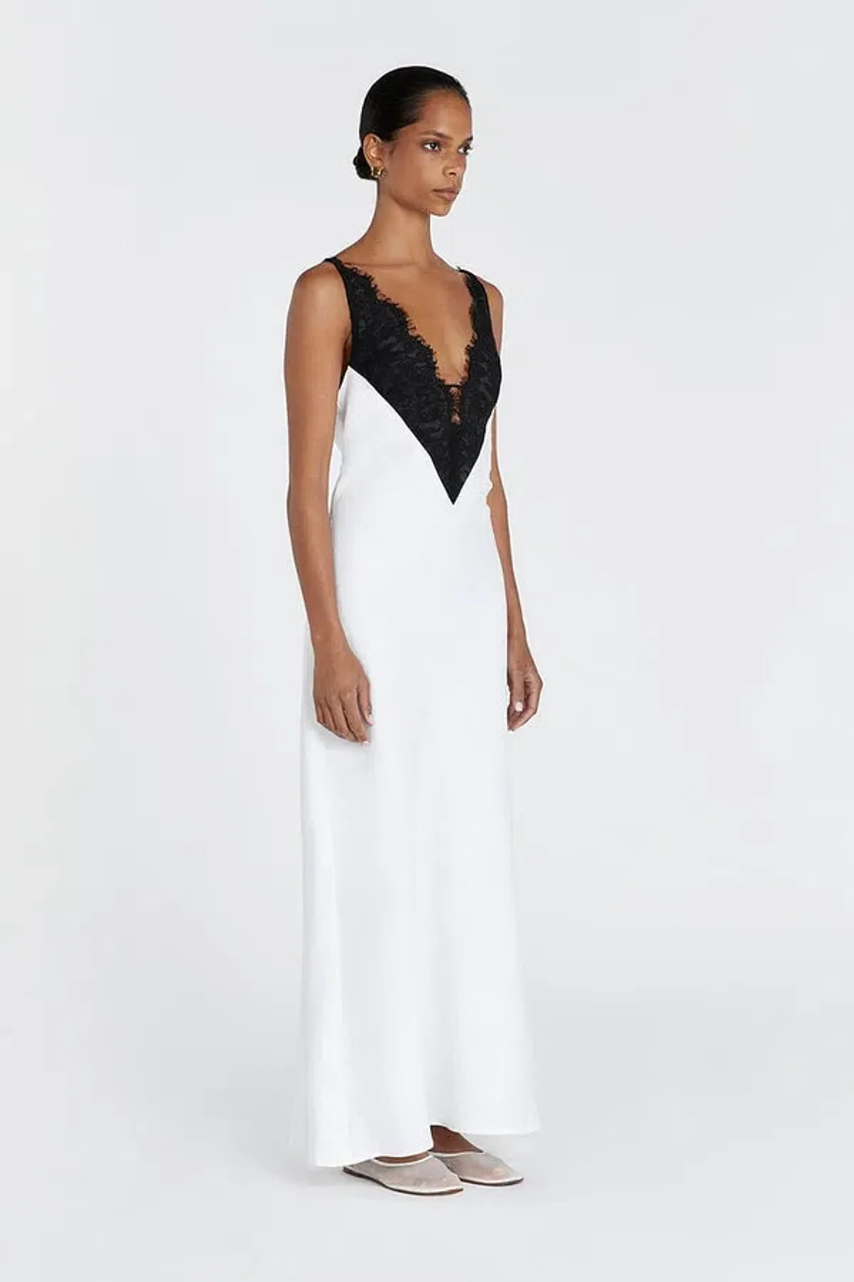 DISSH Hazel White Lace Linen Midi Dress Size AU10 - Image 3