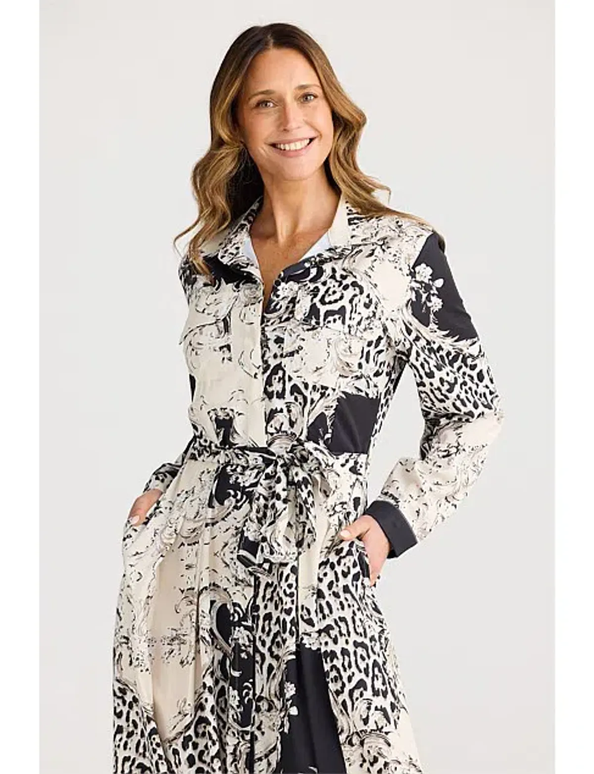 Brave + True Rossellini Long Sleeve Dress in Print Size L/AU14 - Image 4