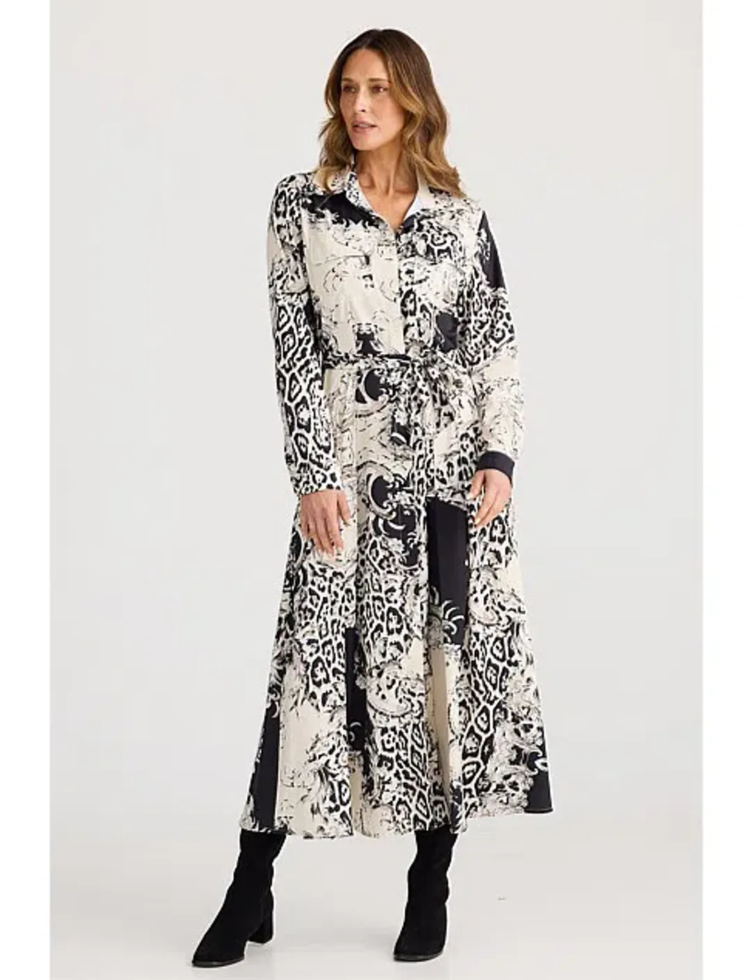 Brave + True Rossellini Long Sleeve Dress in Print Size L/AU14 for rent on The Volte - main image