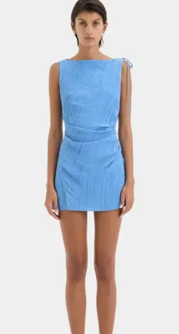 Sir the Label Ligera Mini Dress in Blue Size 1/AU8 for rent on The Volte - image 1