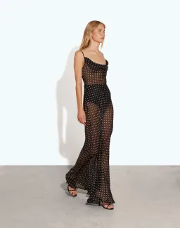 Rat & Boa Gisele Maxi Dress in Polka Dot Print Size S/AU8 for rent on The Volte - image 3